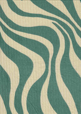 Abstract Zebra Ribbed Knit Fabric