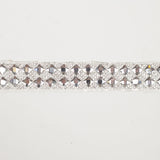 1" Silver "Iron On" Rhinestone Trim