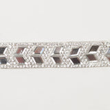 0.75" Silver "Iron On" Rhinestone Trim