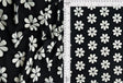 Floral Stretch Knit Black Ivory