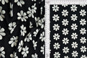 Floral Stretch Knit Black Ivory