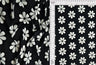 Floral Stretch Knit Black Ivory