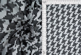 1 Yard Mesh Fabric Houndstooth Print Lightweight Stretch 54 Inches Wide