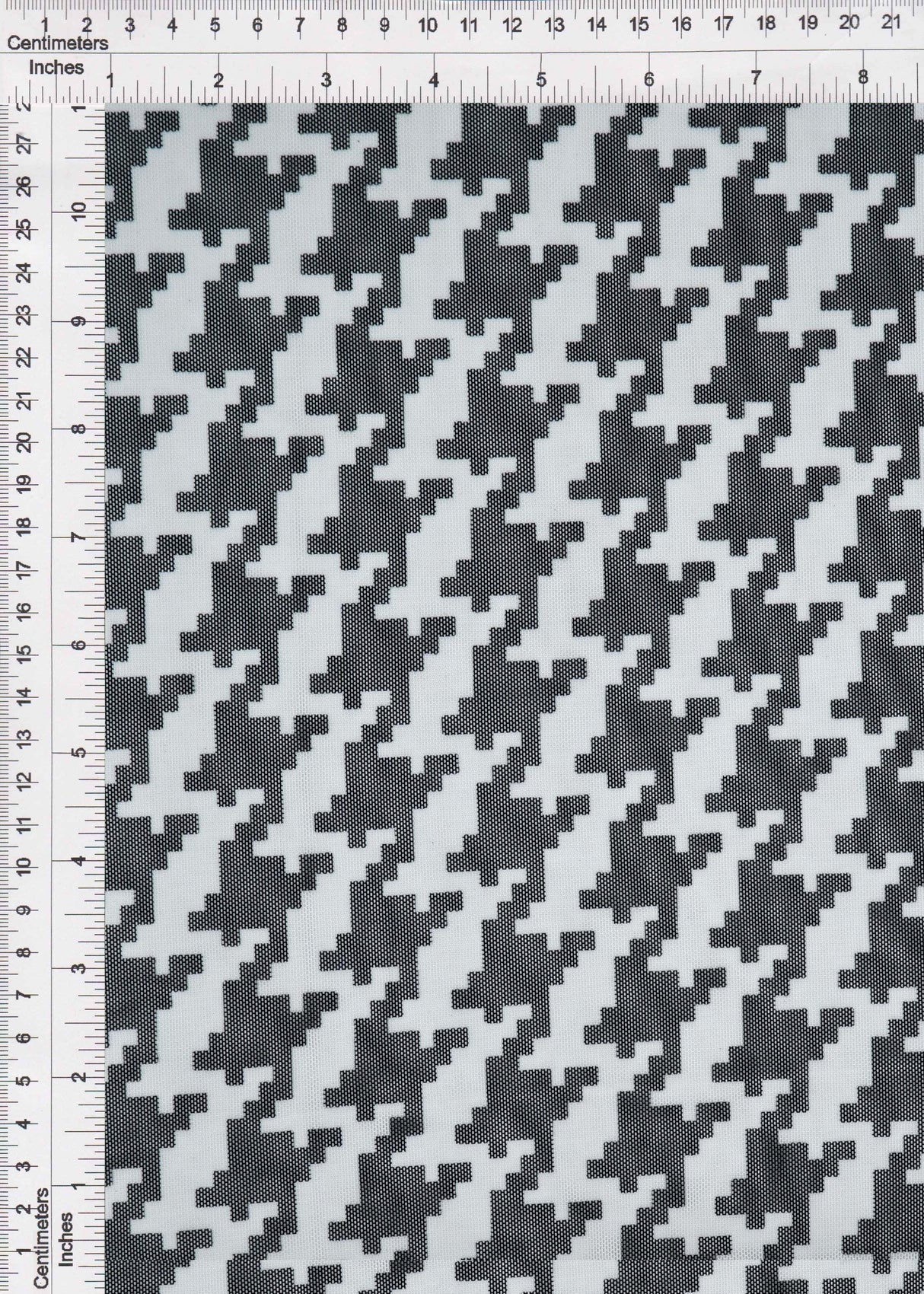 Mesh Flocking Houndstooth Stretch Fabric