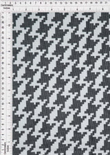 Mesh Flocking Houndstooth Stretch Fabric