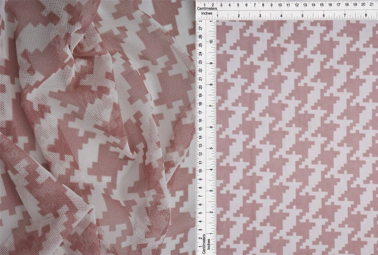 Chic Mesh Flocking Stretch Fabric 54" Soft Lightweight Material for Tops & Bodysuits