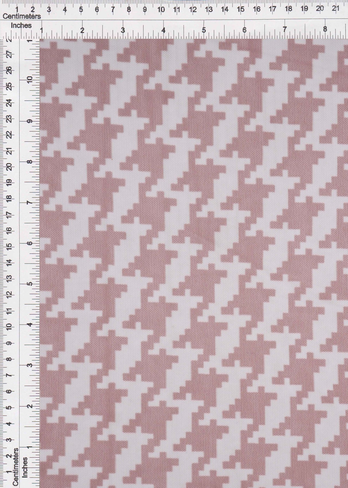 Mesh Flocking Houndstooth Stretch Fabric