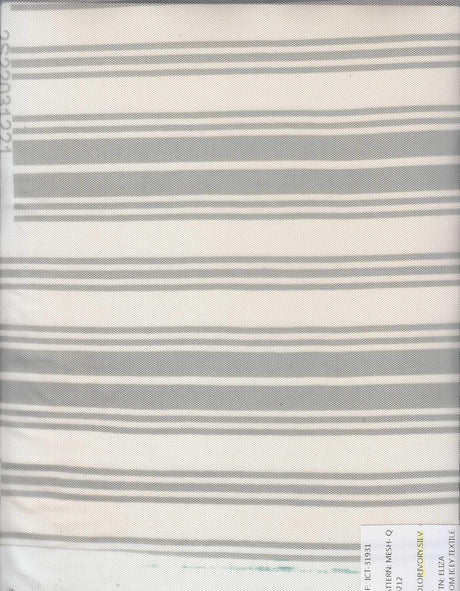 1 Yard Mesh Fabric Horizontal Stripe Print Lightweight 54 Inch Wide