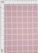 Rib Knit Checkered Plaid Stretch Fabric