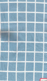1 Yard Checkered Plaid Yummy Rib Knit Fabric 4x2 Soft Stretch 58 Inches Wide