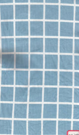 Rib Knit Checkered Plaid Stretch Fabric