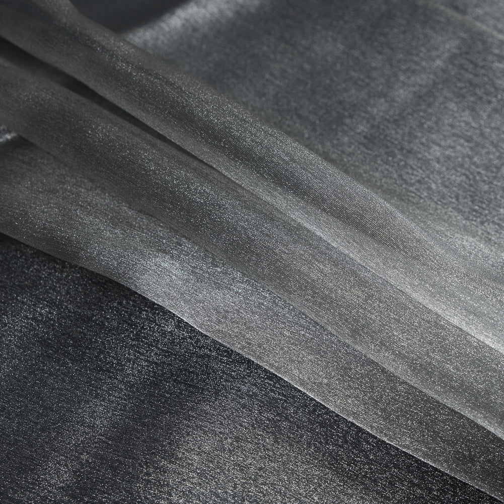 Silver Iridescent Nylon Organza