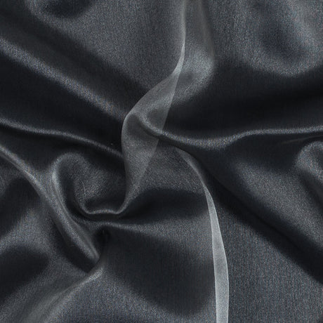 Silver Iridescent Nylon Organza