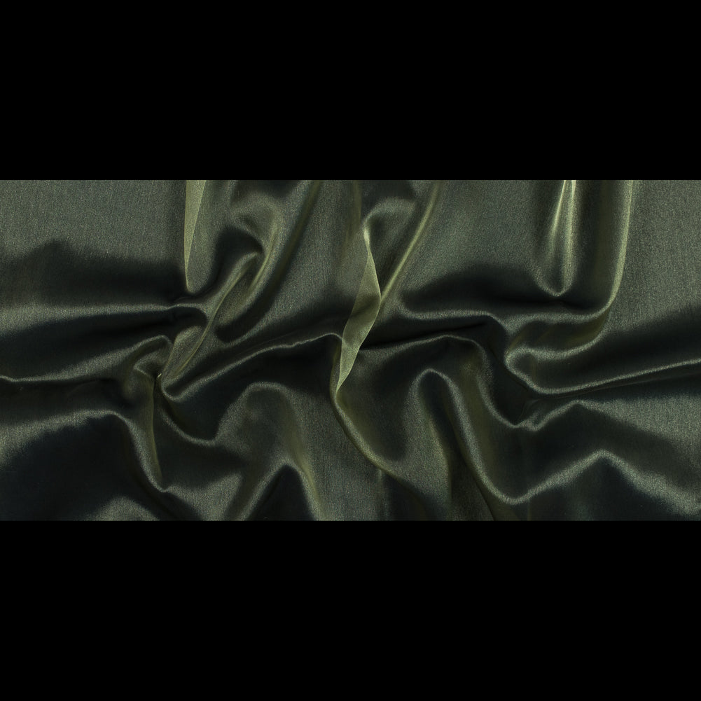 Olive Iridescent Nylon Organza