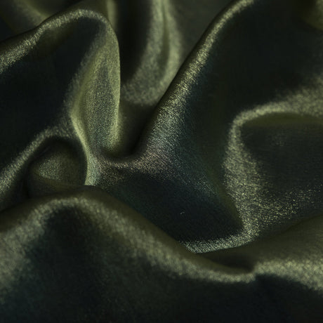 Olive Iridescent Nylon Organza
