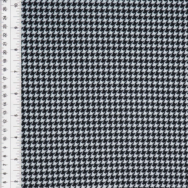 4x2 Yummy Rib Houndstooth Knit Stretch Print Fabric, 58/60" Wide