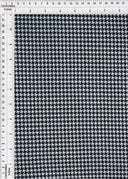 Tela de punto elástico con costilla 4x2 y estampado pata de gallo, 58/60" de ancho