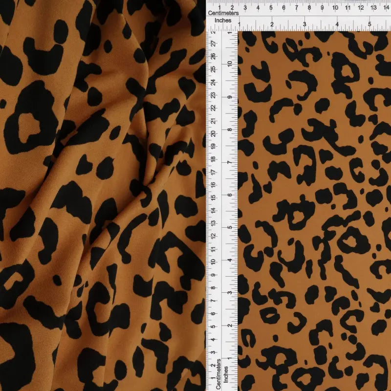 1 Yard Polyester Spandex DTY Brushed Knit Fabric with Animal Print 58/60 Inches