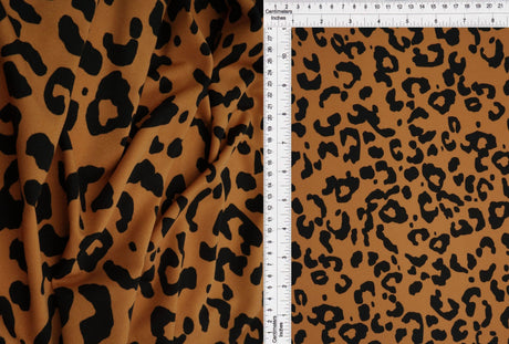 1 Yard Polyester Spandex DTY Brushed Knit Fabric with Animal Print 58/60 Inches