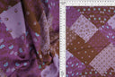 1 yarda de tela satinada con estampado floral patchwork, 58/60? de ancho 100% poliéster