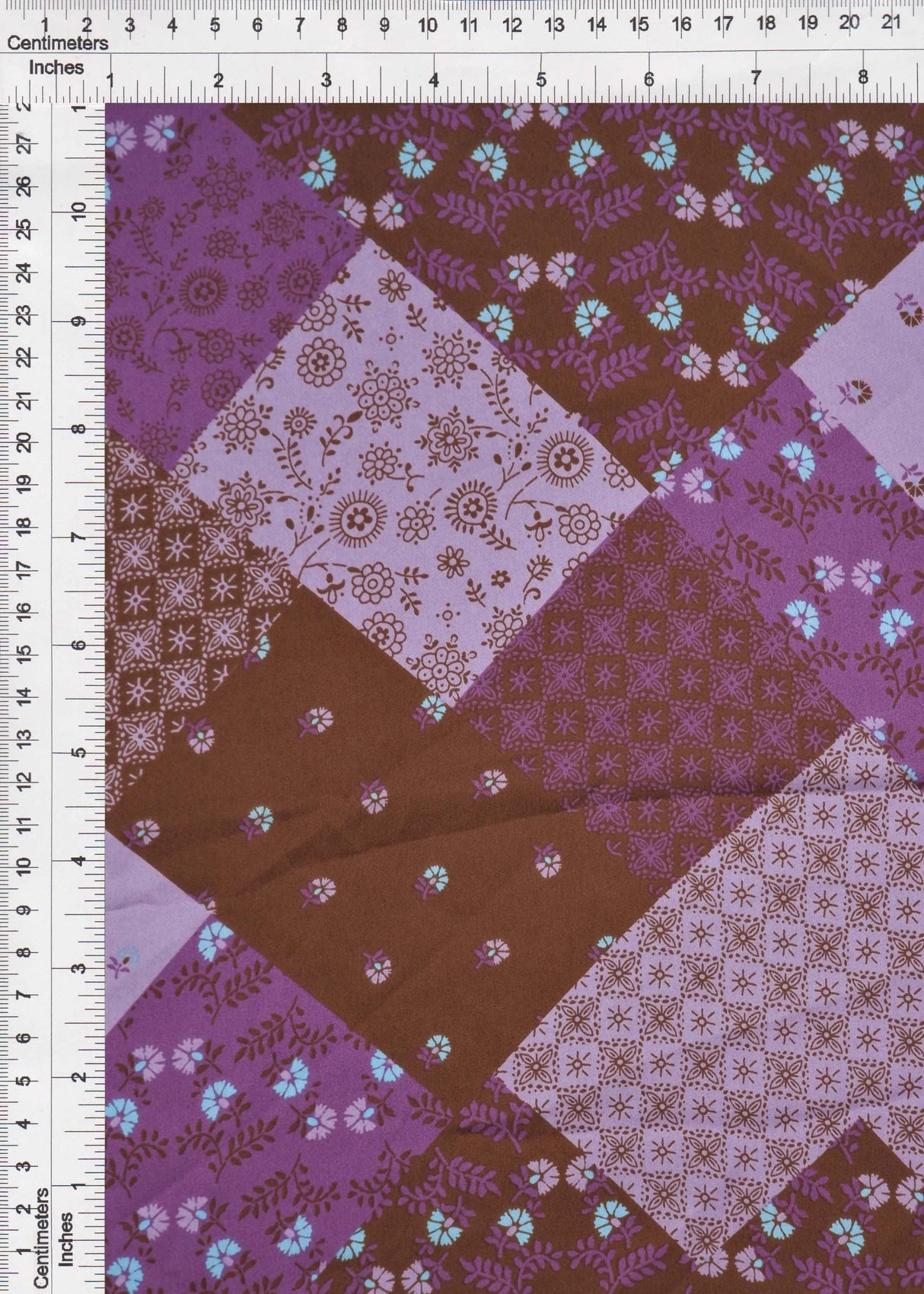 1 Yard Satin Patchwork Floral Print Fabric, 58/60? Wide 100% Polyester