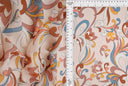 Printed Chiffon Pucci Print Fabric Blush Aqua
