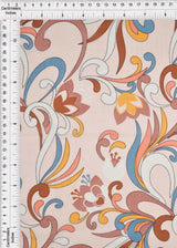 Printed Chiffon Pucci Print Fabric Blush Aqua