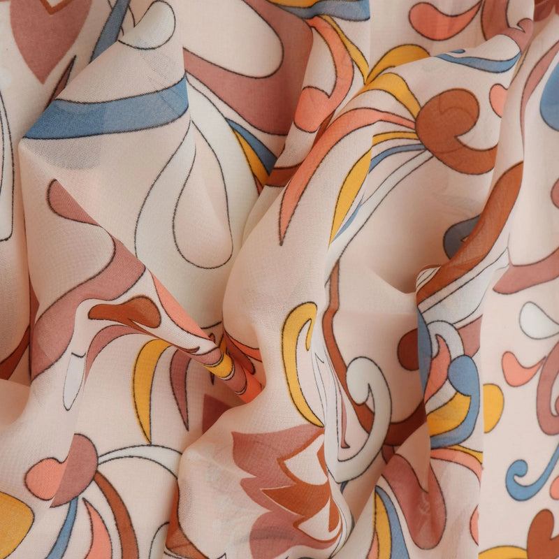 1 Yard Blush Aqua Cotton Chiffon 57/58'' Wide Lightweight Semi Sheer Fabric