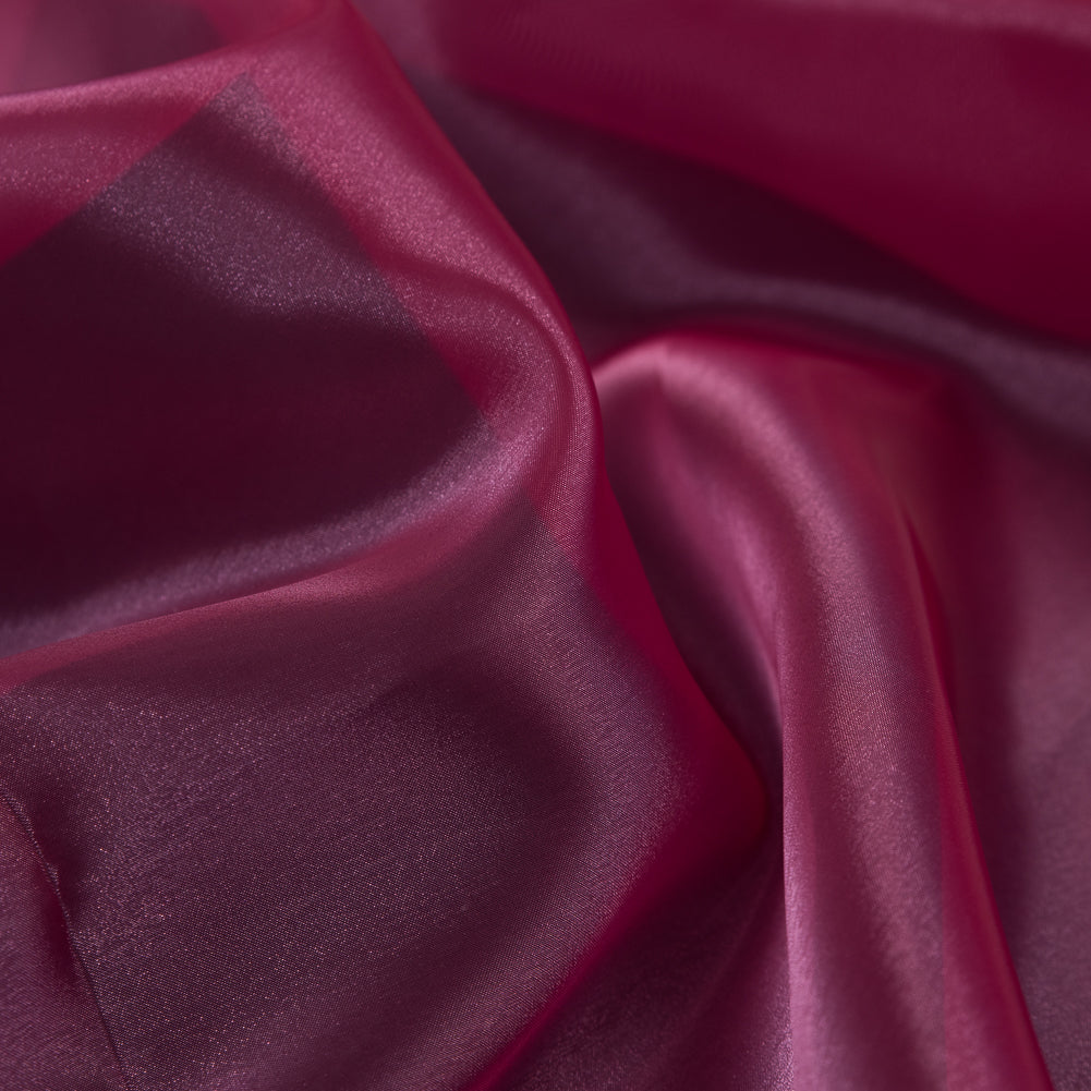Iridescent Polyester Organza - Raspberry