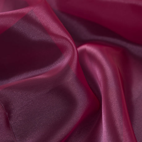 Iridescent Polyester Organza - Raspberry