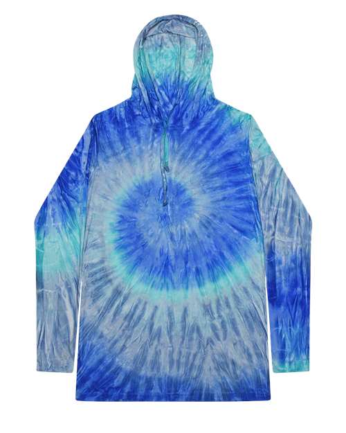 Tie-Dyed Hooded Long Sleeve T-Shirt