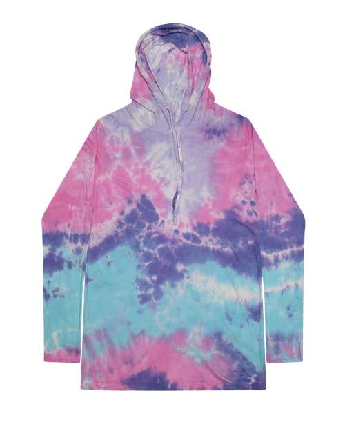 Tie-Dyed Hooded Long Sleeve T-Shirt