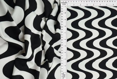 1 Yard DTY Geo Print Fabric Polyester Spandex Stretch Knit 58/60 Inches