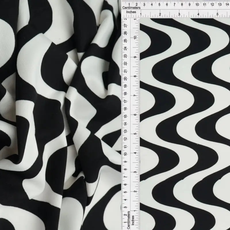 1 Yard DTY Geo Print Fabric Polyester Spandex Stretch Knit 58/60 Inches