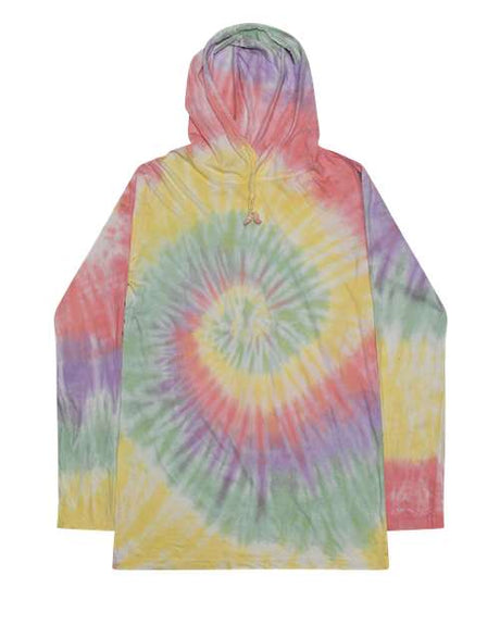 Tie-Dyed Hooded Long Sleeve T-Shirt