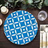 8 Ct. Geometric Paper Dinner Plates 9" Stylish Disposable Party Tableware