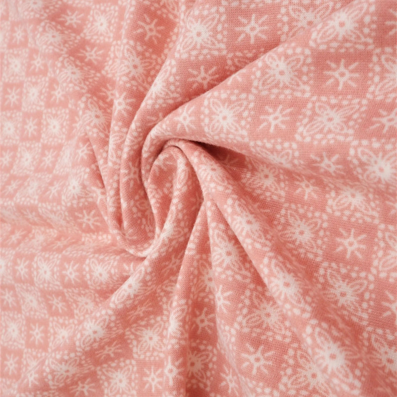 DTY Brushed Geometric Fabric Soft Stretch Knit, 58/60" Wide