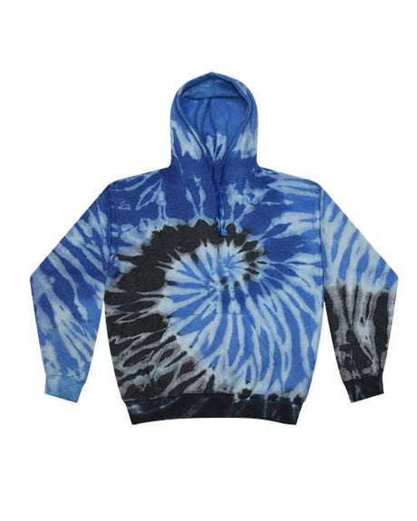 Colortone Unisex Tie-Dyed Cloud Inside-Out Fleece Hooded Sweatshirt