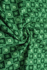 1 Yard Geometric DTY Brushed Knit Fabric Soft Stretch 58 Inches Wide