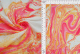 Rib Knit Marble Print Stretch Fabric