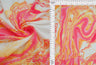 Rib Knit Marble Print Stretch Fabric