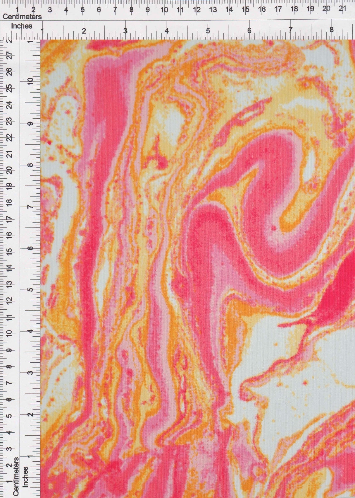 Rib Knit Marble Print Stretch Fabric