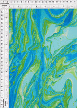 Rib Knit Marble Print Stretch Fabric