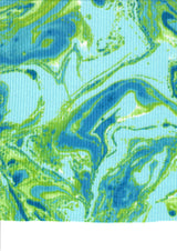 Rib Knit Marble Print Stretch Fabric