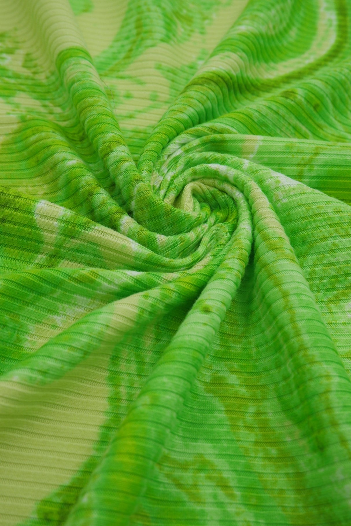 Rib Knit Marble Print Stretch Fabric