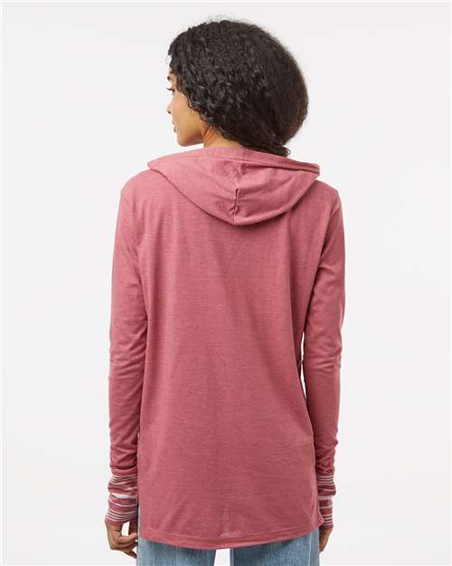 Women's Heathered Jersey Hooded Tunic