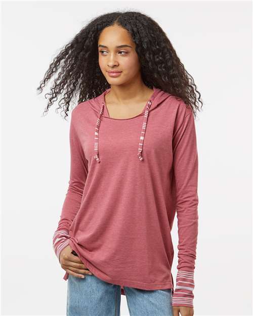 Women's Heathered Jersey Hooded Tunic