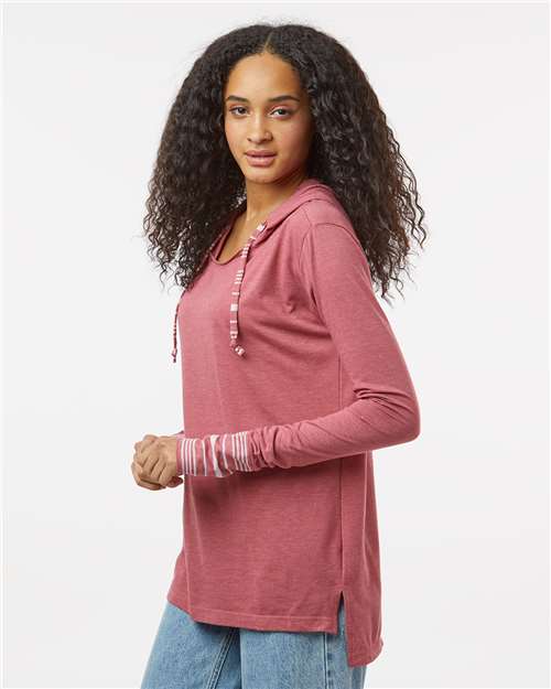 Women's Heathered Jersey Hooded Tunic