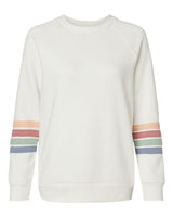 Women's Striped Sleeve Crewneck Sweatshirt