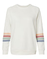 Women's Striped Sleeve Crewneck Sweatshirt